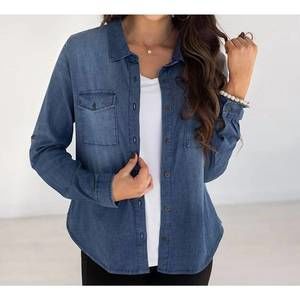 NEW GRACE AND LACE chambray button up shirt in classic